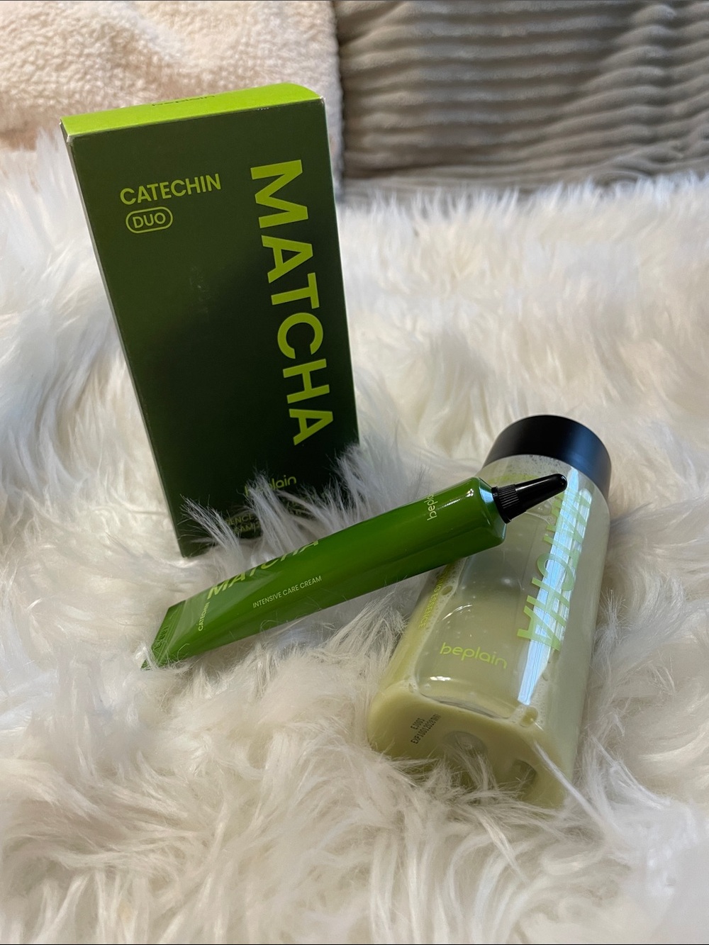 Matcha Catechin Duo Women Skincare Set — Green